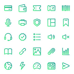 Dashboard and Essential UI Icon in Gradient Style. Good for website, app mobile and any purpose