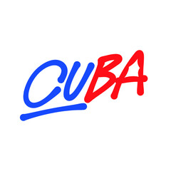 CUBA Name country word text lettering