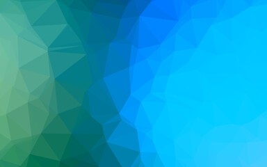 Light Blue, Green vector triangle mosaic texture.