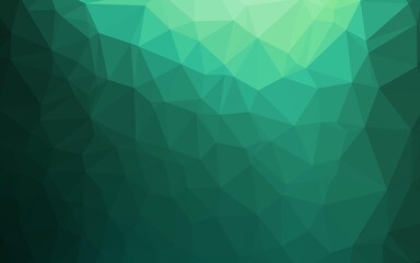 Light Green vector triangle mosaic texture.