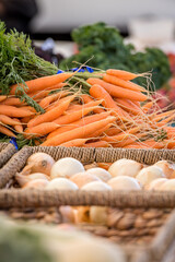 Obraz na płótnie Canvas carrots at the market