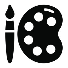 
Water color palette, an icon design of drawing colors 
