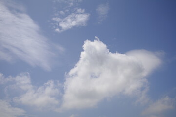 Fototapeta na wymiar 맑은 날 구름
