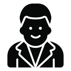 professors glyph icon, school and education icon