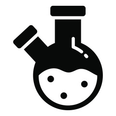 flask glyph icon, school and education icon