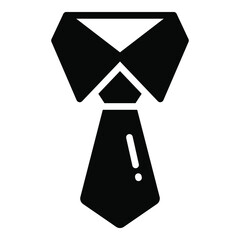 tie glyph icon, school and education icon
