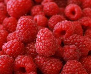 Red Raspberry Background Close Up