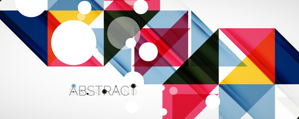 Set of vector triangle geometric backgrounds. Vector illustration for covers, banners, flyers and posters and other designs