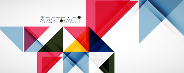 Set of vector triangle geometric backgrounds. Vector illustration for covers, banners, flyers and posters and other designs