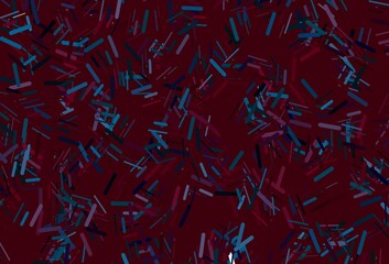 Dark blue, red vector backdrop with long lines.
