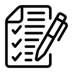 Fototapeta premium Solid design of checklist in editable filled vector 