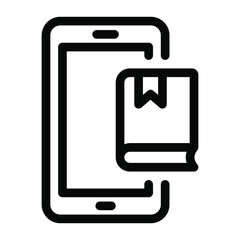 
Ebook solid icon, elearning concept
