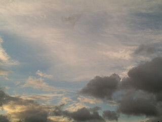 Fototapeta na wymiar Beautiful white fluffy cloudy sky background,