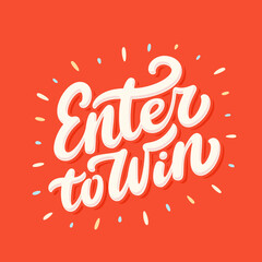 Enter to win. Vector banner.