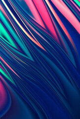 Flowing gradient stripes. Multicolor lines. Wavy shape. Retro futuristic design. Morphing texture.
