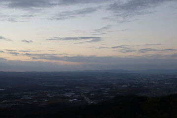 猿投山から見る冬の朝日