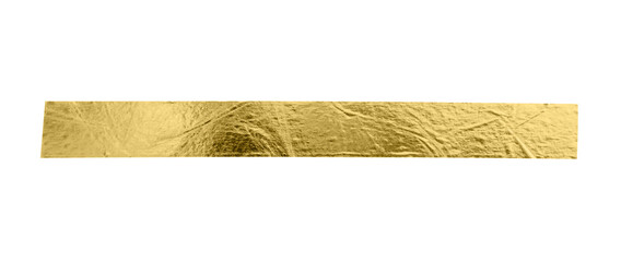 gold foil adhesive tape isolated on white background
