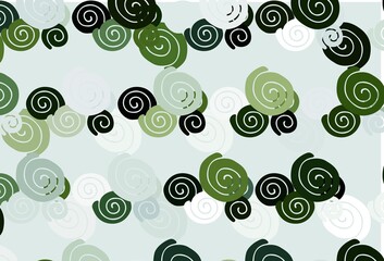 Light Green vector template with bent lines.