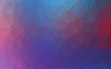 Dark Blue, Red vector blurry triangle pattern.