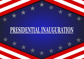 USA Presidential Inauguration Day on January 20th 2021 vector banner.