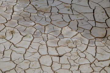 cracked earth texture, Anhydrous soil. Waterless cracked soil. Arid land. Drought is coming.Animal...