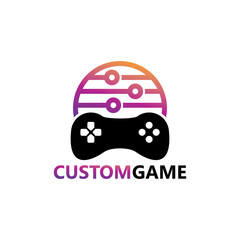 Custom game logo template design