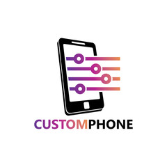 Custom phone logo template design