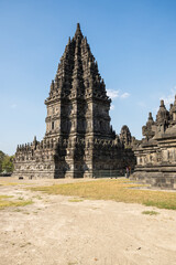 Fototapeta na wymiar Prambanan or Rara Jonggrang is a 9th-century Hindu temple compound in Yogyakarta, Indonesia