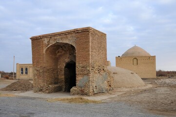 A cistern found near the Tombs of Companions. The cistern was built in the middle ages. The cistern is used to store rainwater. Merv, Turkmenistan