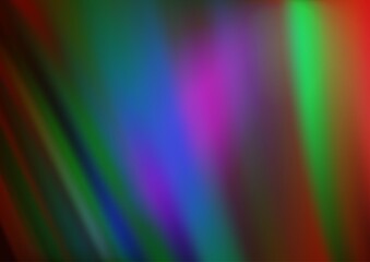 Dark Multicolor, Rainbow vector template with lines, ovals.