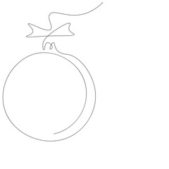 Christmas background with decoration element ball, vector illustration