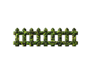 Fence wall symbol Grass green Logo icon illustration