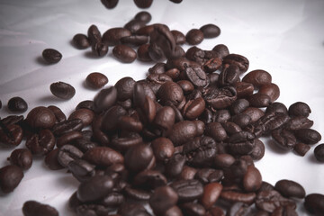Close up of original coffee beans coming from vietnam, they are known for there strong but sweet taste!
