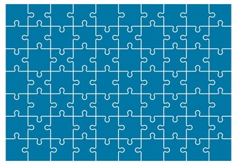 Jigsaws puzzles simple pattern, Classic puzzles game element or mosaic part connection. Vector illustration