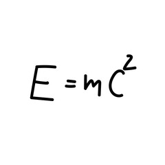 The famous formula of E=mc2 challigraphy. - 399724185