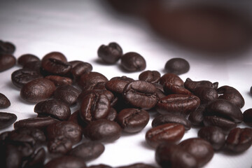 Close up of original coffee beans coming from vietnam, they are known for there strong but sweet taste!