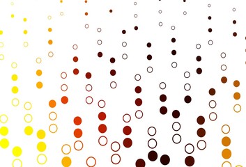 Light Yellow, Orange vector template with circles.