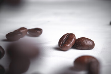 Close up of original coffee beans coming from vietnam, they are known for there strong but sweet taste!