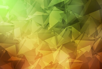 Light Green, Yellow vector abstract mosaic backdrop.