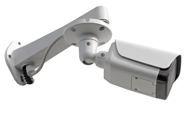 IP security camera on white