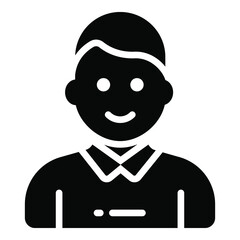 student glyph icon, school and education icon	