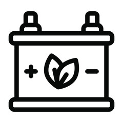 
Eco battery in glyph icon customized 
