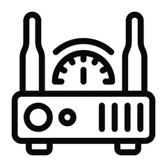 
Router speed glyph icon 
