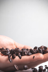Close up of original coffee beans coming from vietnam, they are known for there strong but sweet taste!