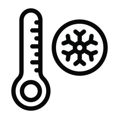 Obraz premium High temperature glyph icon 