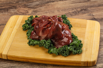 Raw chicken liver for cooking
