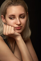 Obraz premium cute blond woman