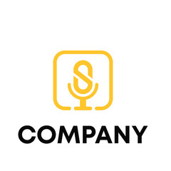 Letter S microphone logo