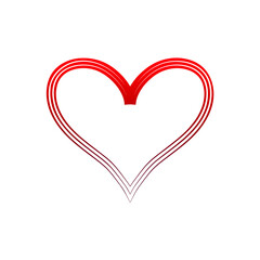 Heart Line Logo. Love Icon. Stock Vector Illustration