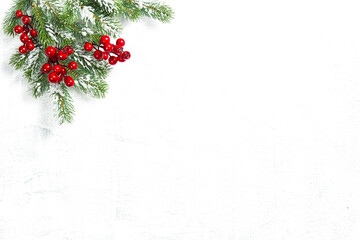 Christmas background copy space Winter holidays template